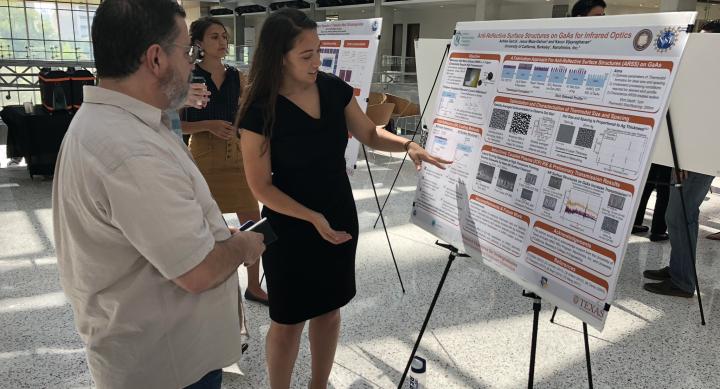 REU Student presenting her technical poster