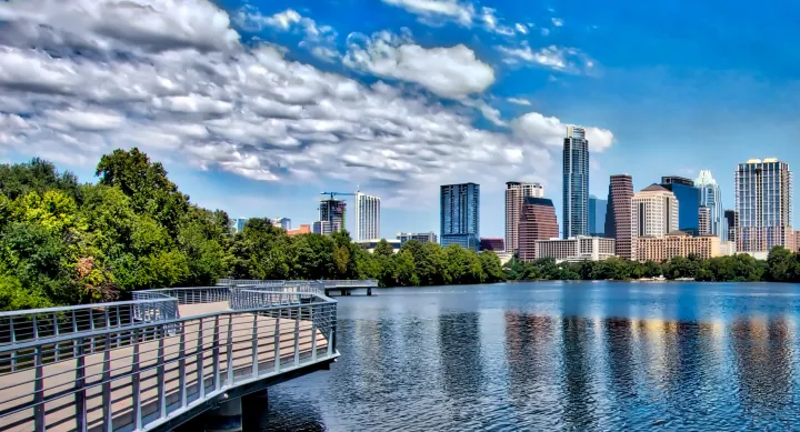 View of Austin downtown from south edge of Town Lake from boardwalk.jpg